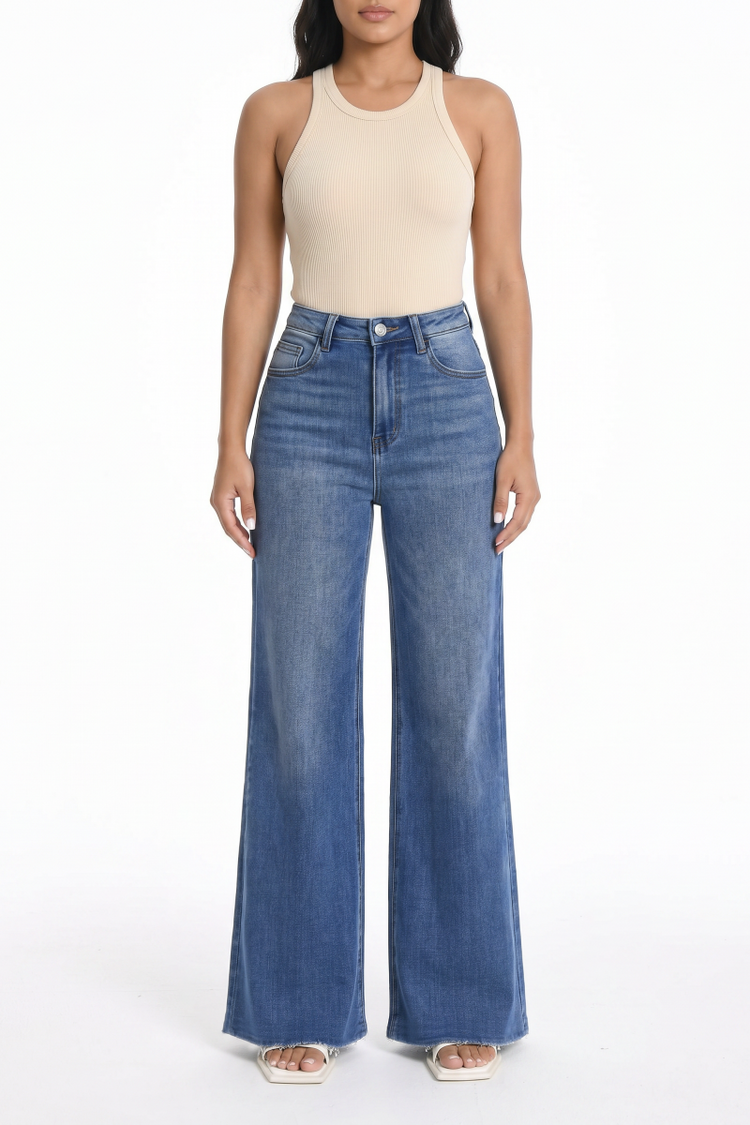 ONESO Mid-Low Rise Baggy Jeans Wide Leg for Women
