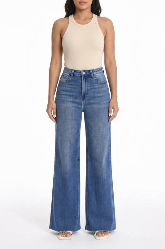 ONESO Mid-Low Rise Baggy Jeans Wide Leg for Women
