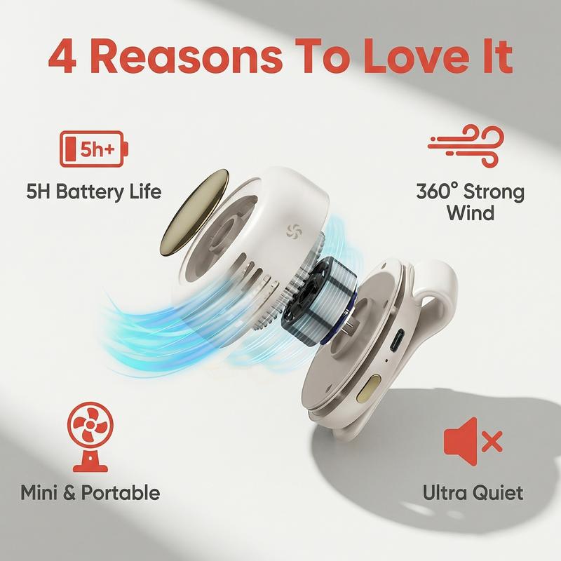 Oakline Breeze - Portable Cooling Clip Fan