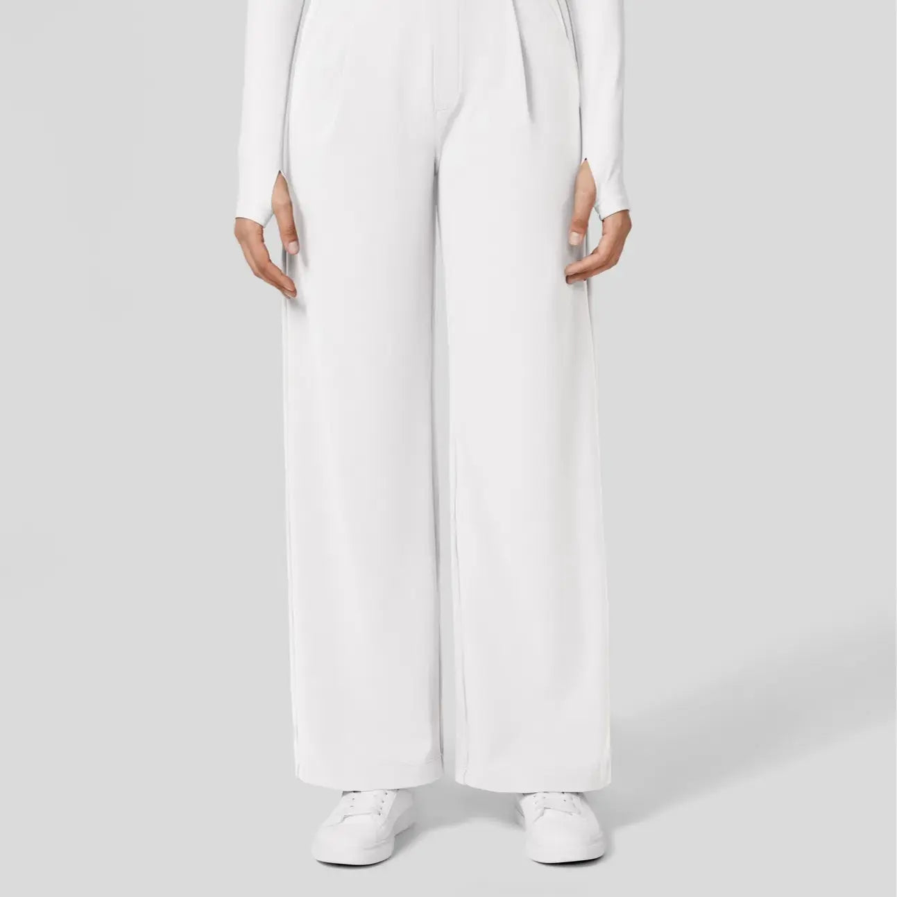 Oakline Flex High Waisted Plicated Side Pocket Straight Leg Work Pants